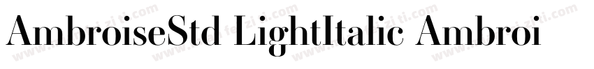 AmbroiseStd LightItalic AmbroiseStd字体转换